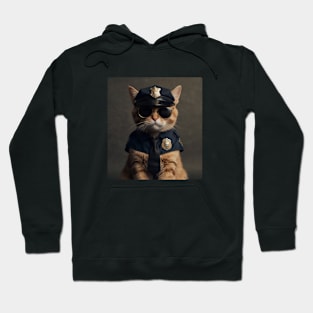 Police Cat Officer Hoodie